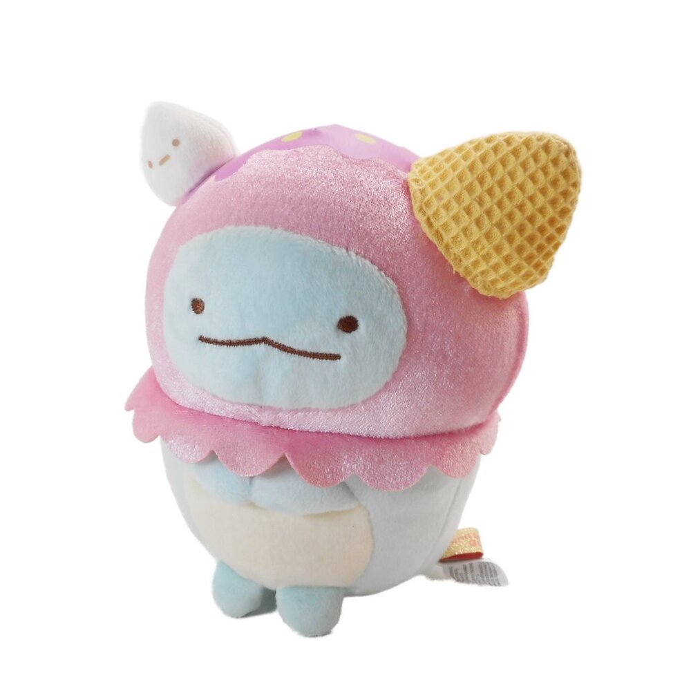 Sumikko Gurashi Tokage Dinosaur Lizard Ice Cream Cone 7" Plush Kawaii